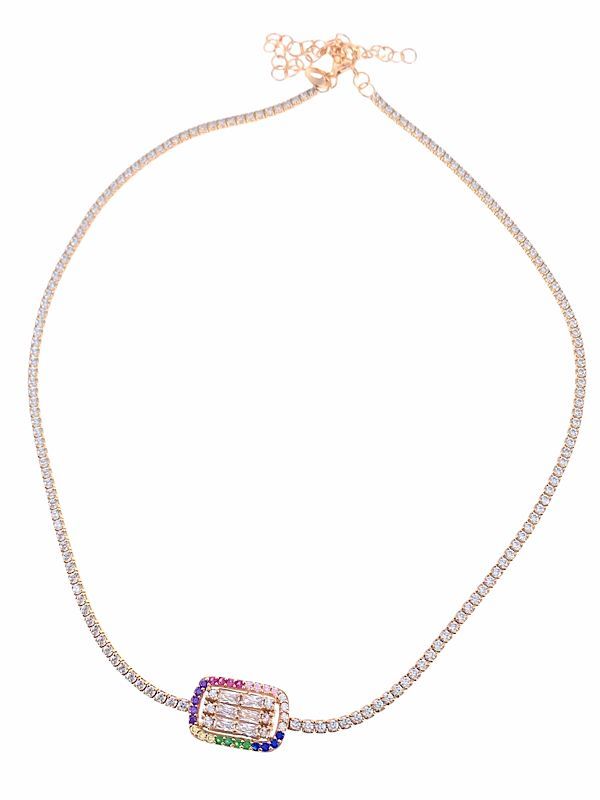 Renkli Baget Suyolu Choker