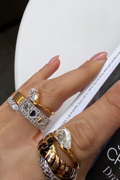 İthal Mozanit Yüzük