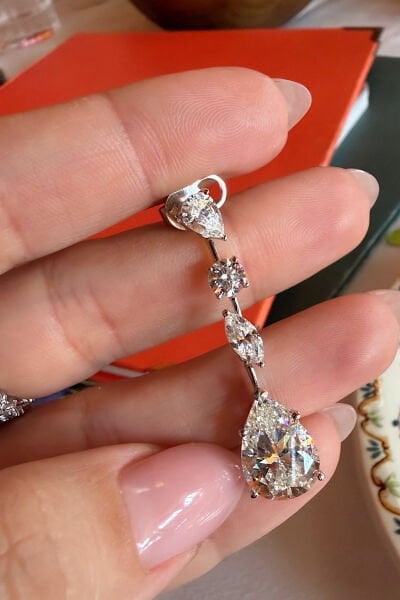 İthal Mozanit Küpe