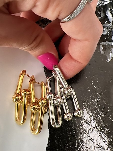 Büyük Tif Küpe(925 ayar gümüş)