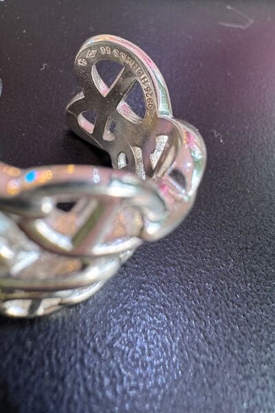 Kalın 3 boyutlu Özel Kaplama Detaylı Herms Yüzük