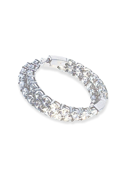 Taşlı ithal Tif Halka Küpe