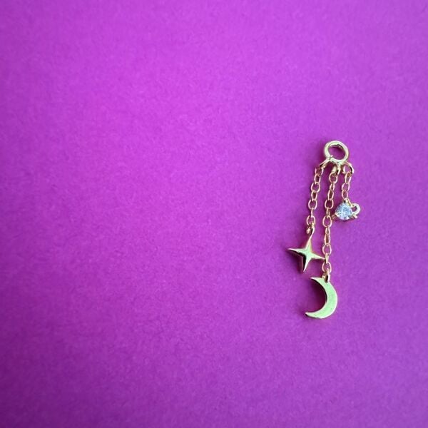 İthal Gümüş Piercing Charm